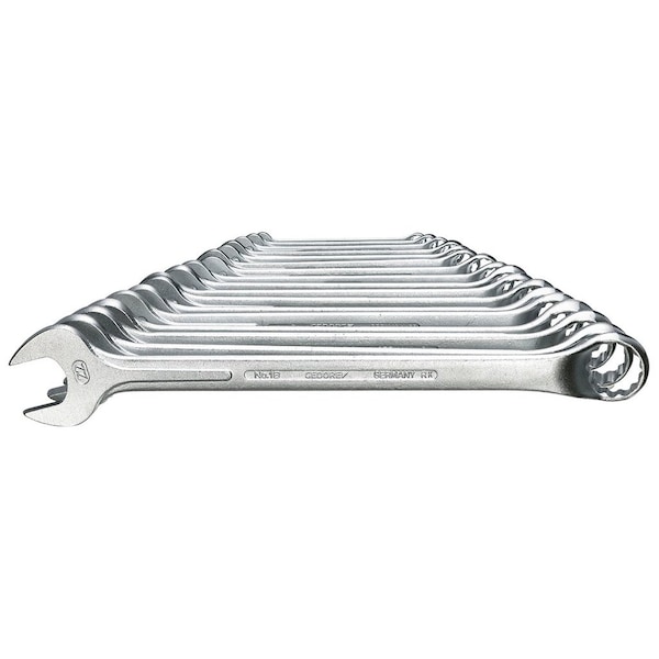 Combination Wrench Set, 17 pcs., 6-22mm, Offset: 10 Degrees
